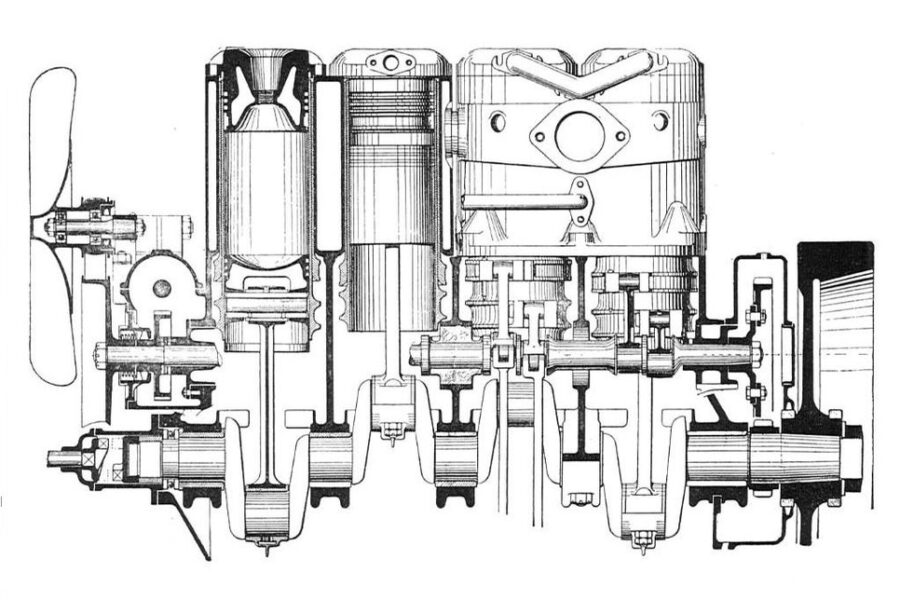 Motor s ventilovým pouzdrem Knight