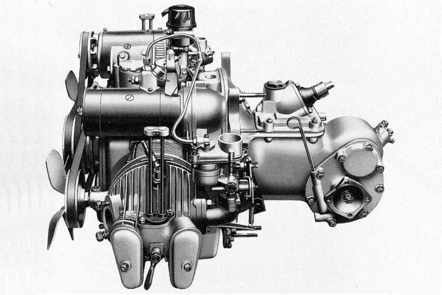 Dvouválcový „opozit“ v jednom bloku (Panhard Flat-Twin)